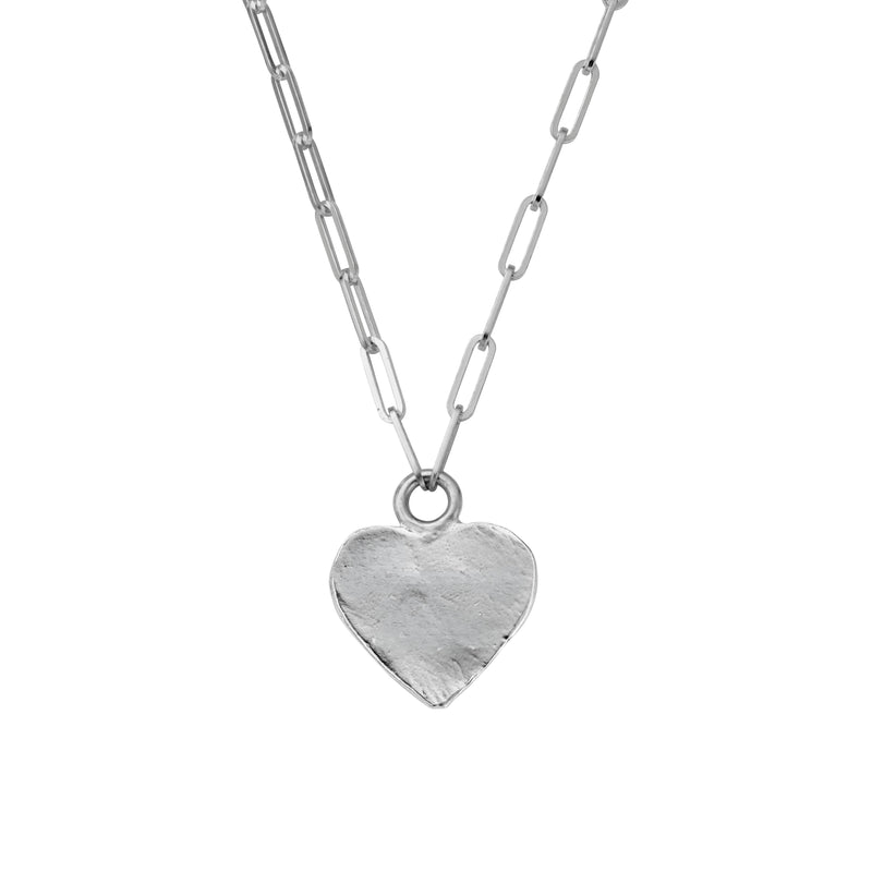 Silver Keeper's Heart Trace Chain Necklace
