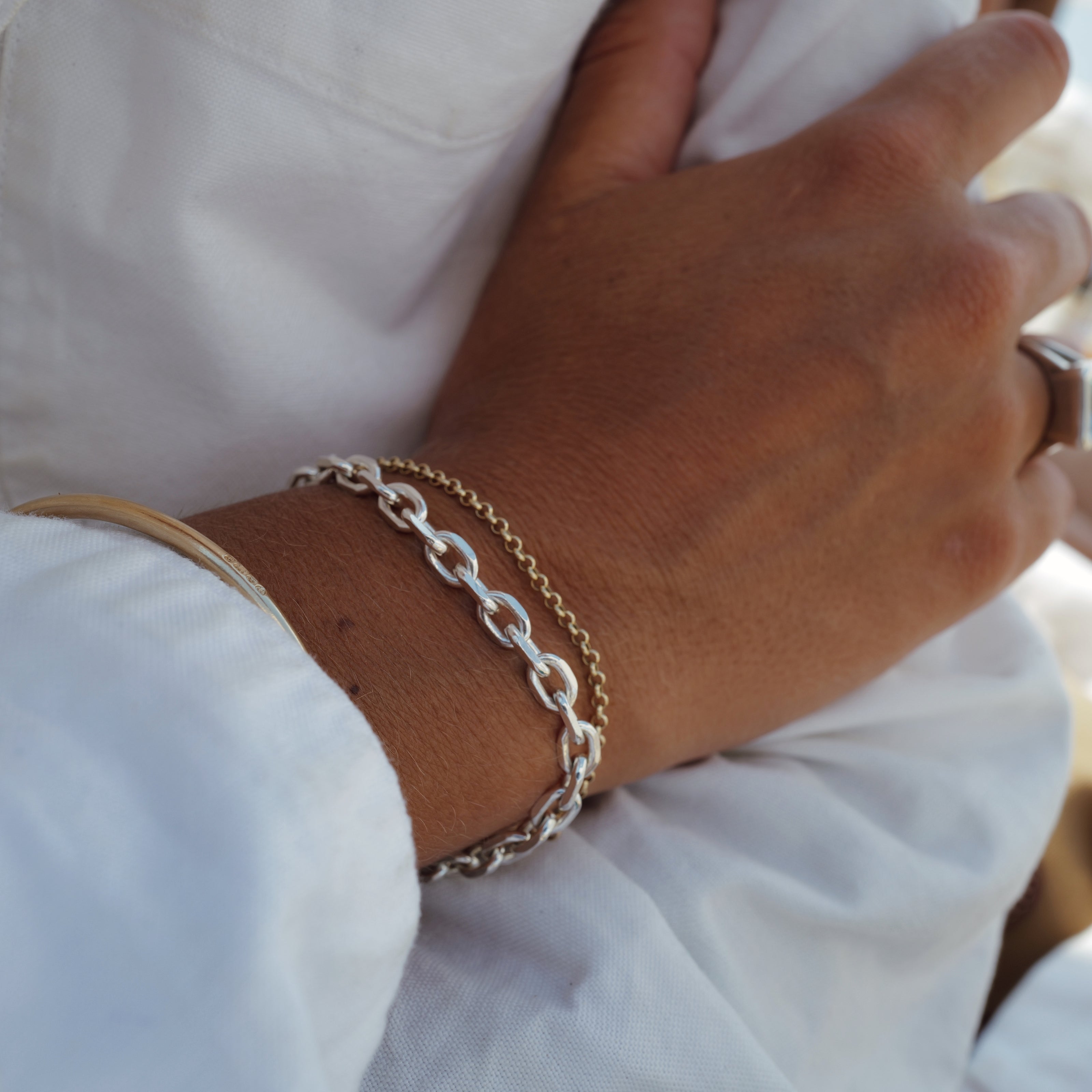 Silver Maxi Oxford Chain Bracelet