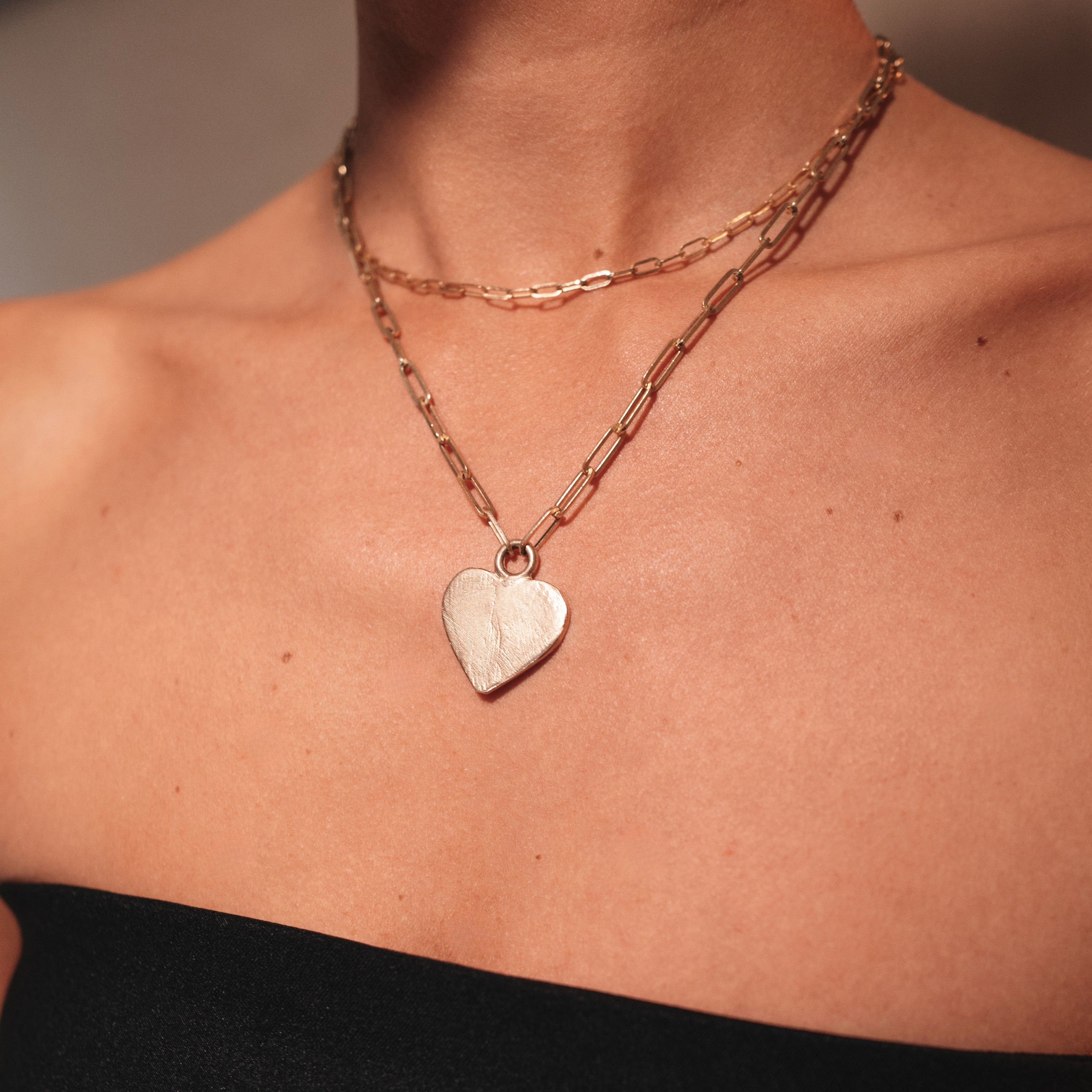 Gold Keeper's Heart Trace Chain Necklace