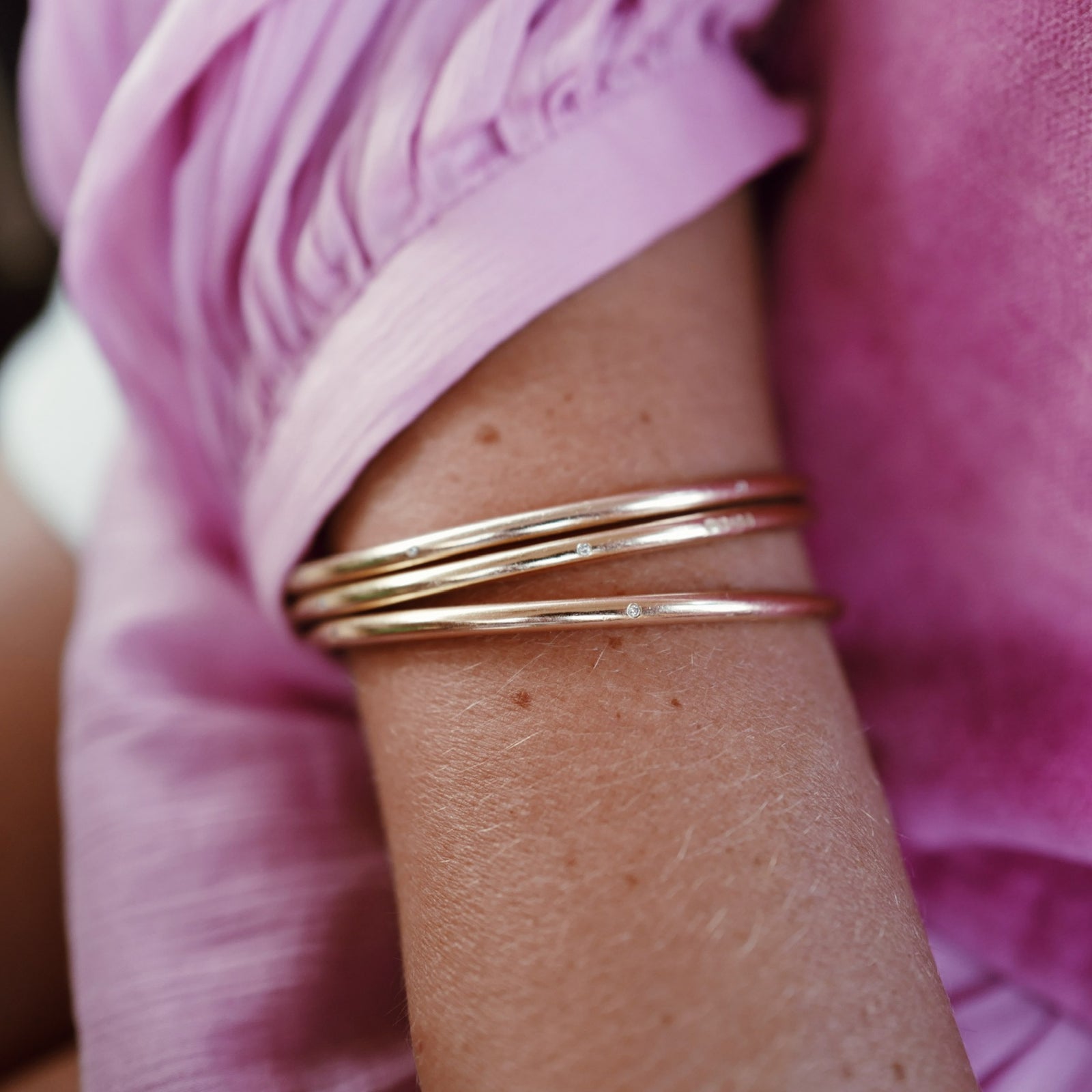 Gold Maxi Diamond Bangle