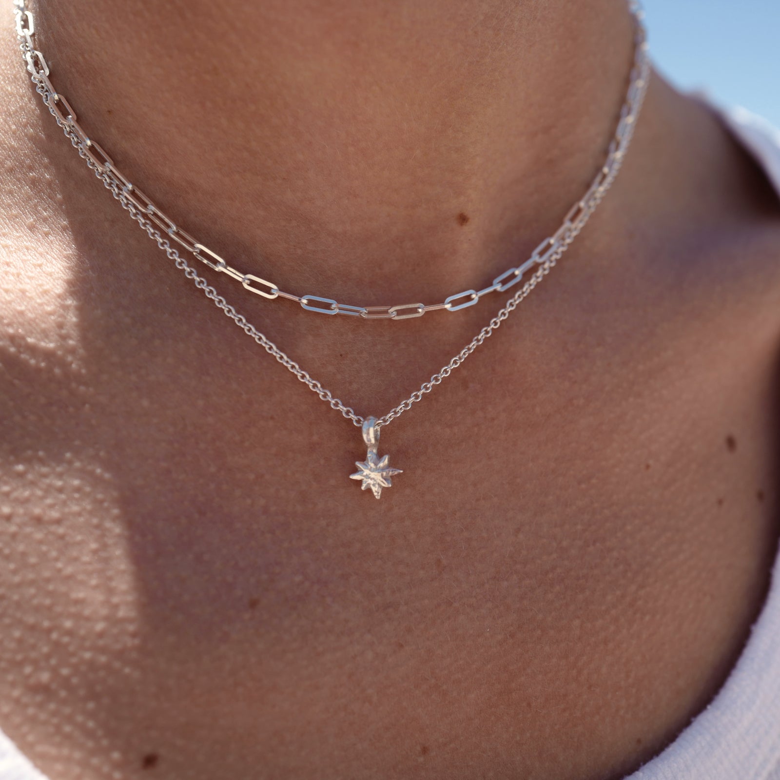 Silver Baby North Star Necklace