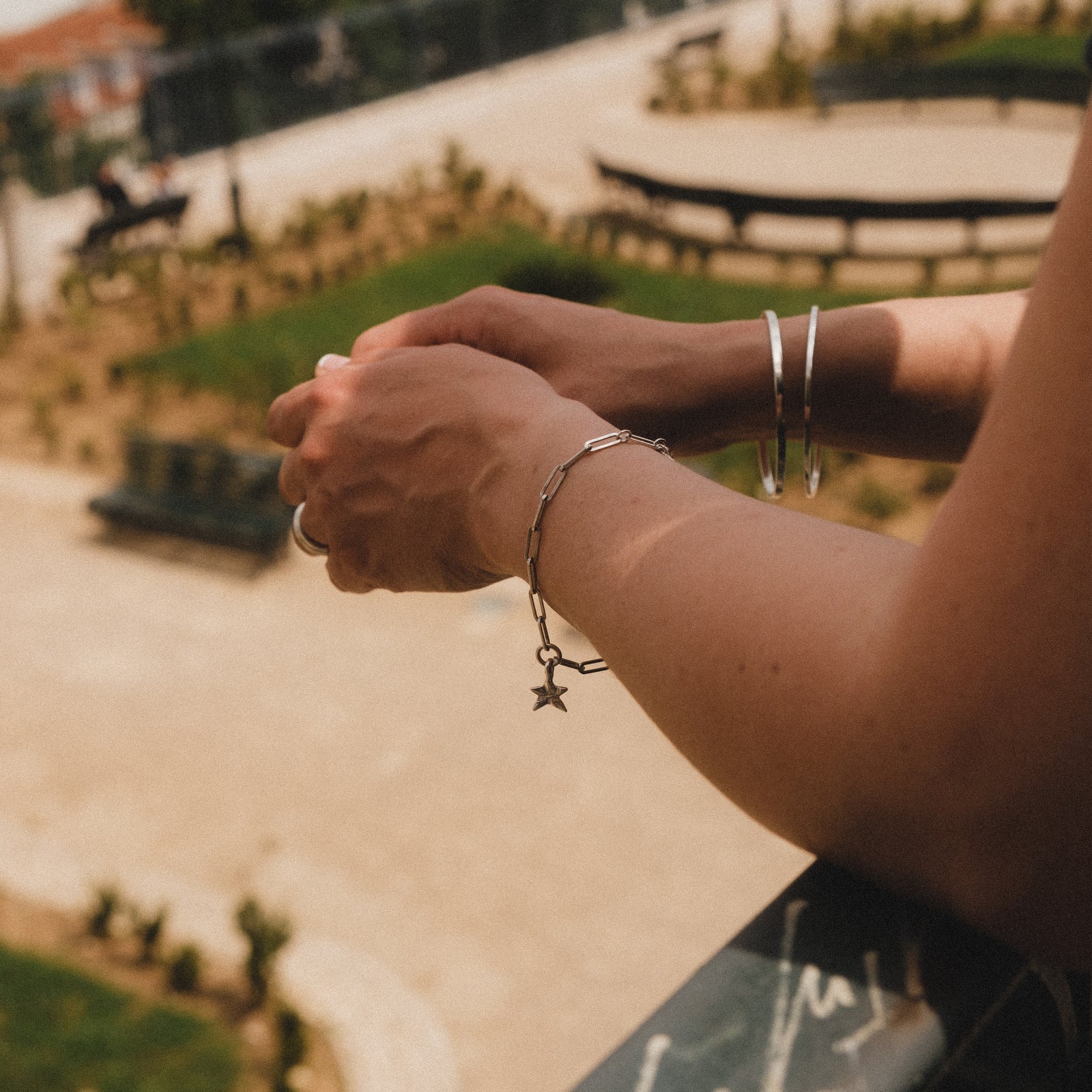 Silver Mini Star Trace Chain Bracelet