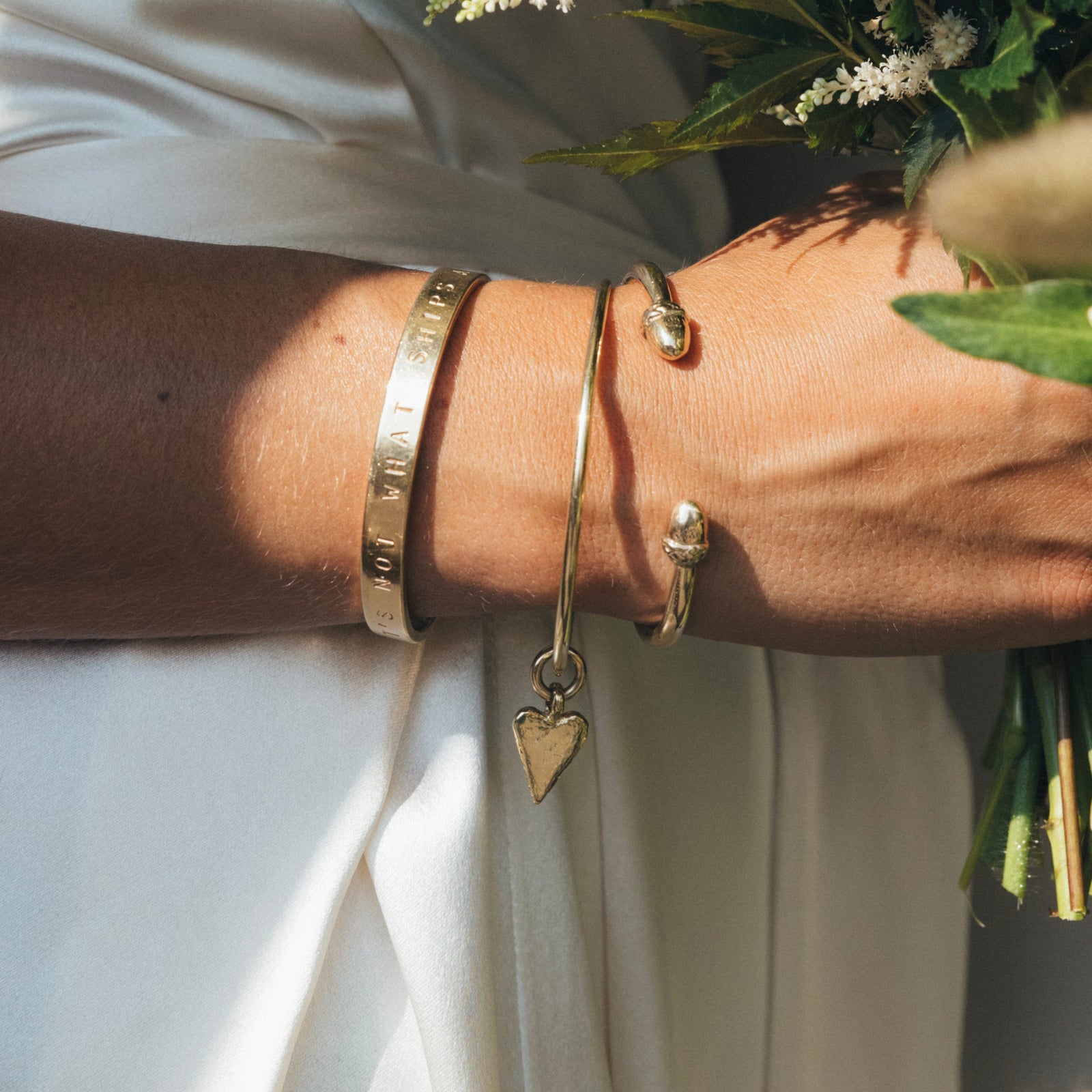 Gold Maxi Heart Bangle