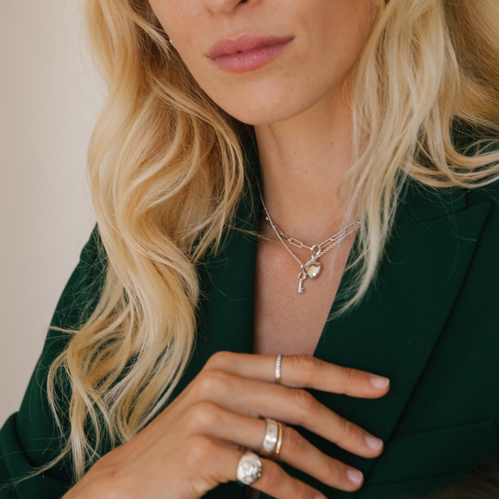 Silver Mini Dreamer's Key Necklace