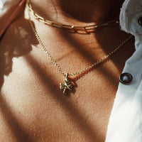 Gold Baby Shamrock Necklace