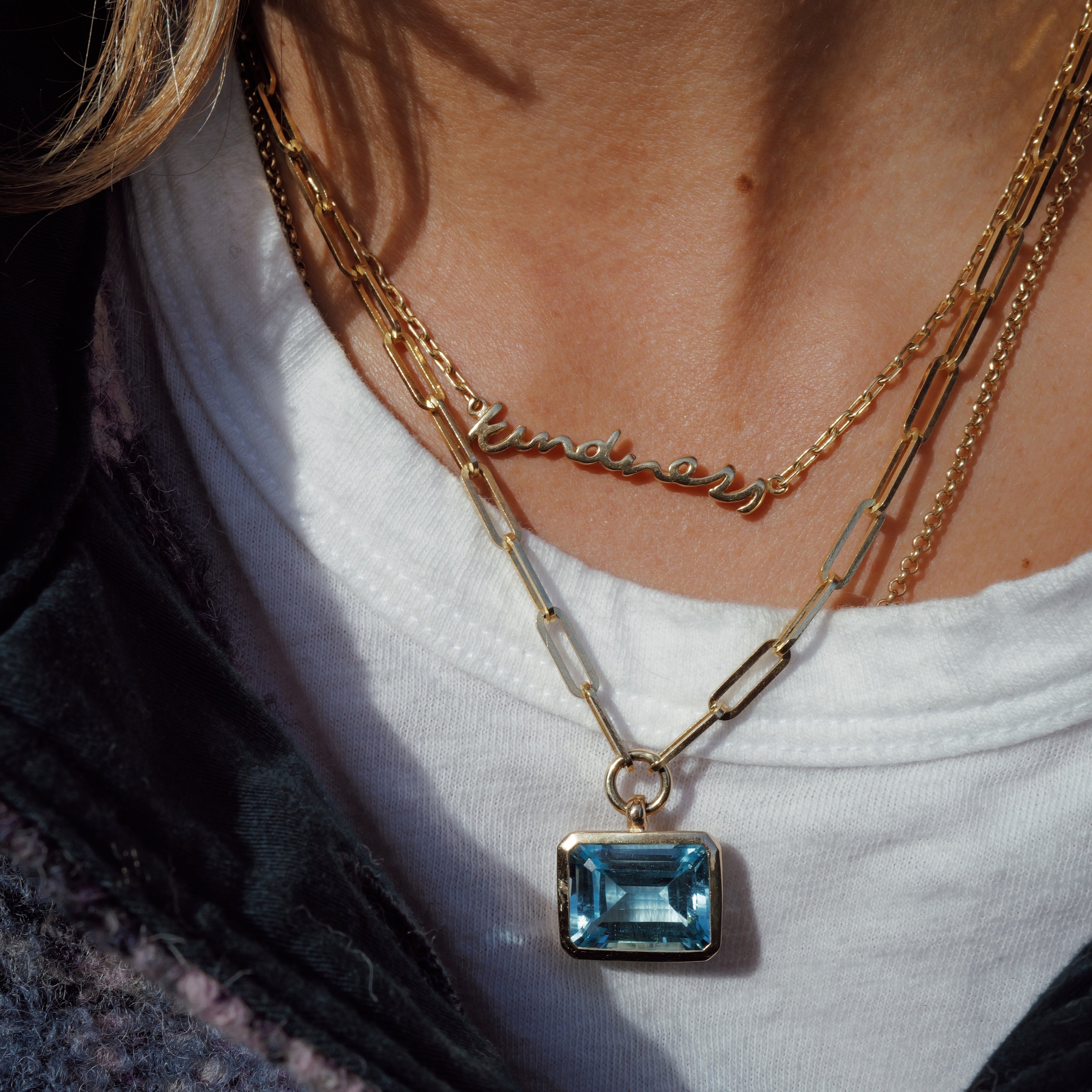 Gold 'Kindness' Affirmation Necklace