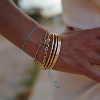 Gold Fixed Alphabet Chain Bracelet