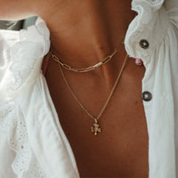 Gold Baby Shamrock Necklace
