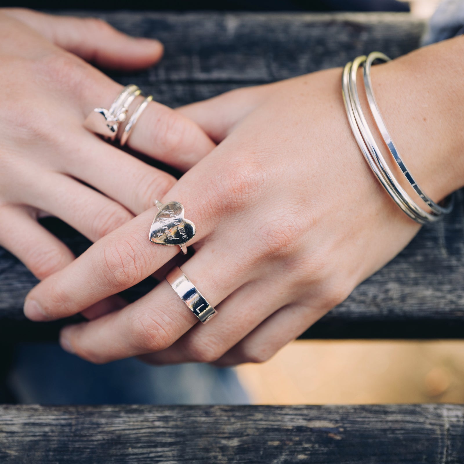 Silver You Are Loved Ring