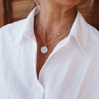 Silver Diamond 'In Love We Grow' Necklace