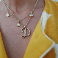 Gold Large Letter Necklace