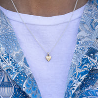 Silver & Gold Baby Heart Necklace