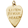 Gold Heart Token Charms