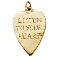 Gold Heart Token Charms