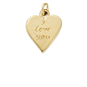 Gold Heart Token Charms