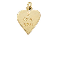 Gold Heart Token Charms