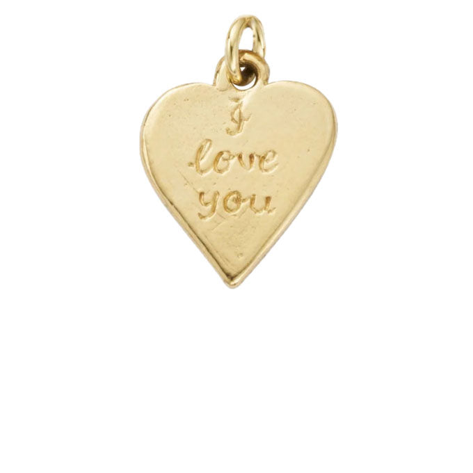 Gold Heart Token Charms