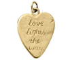 Gold Heart Token Charms