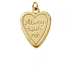 Gold Heart Token Charms