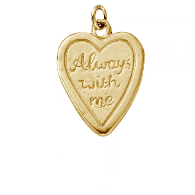 Gold Heart Token Charms