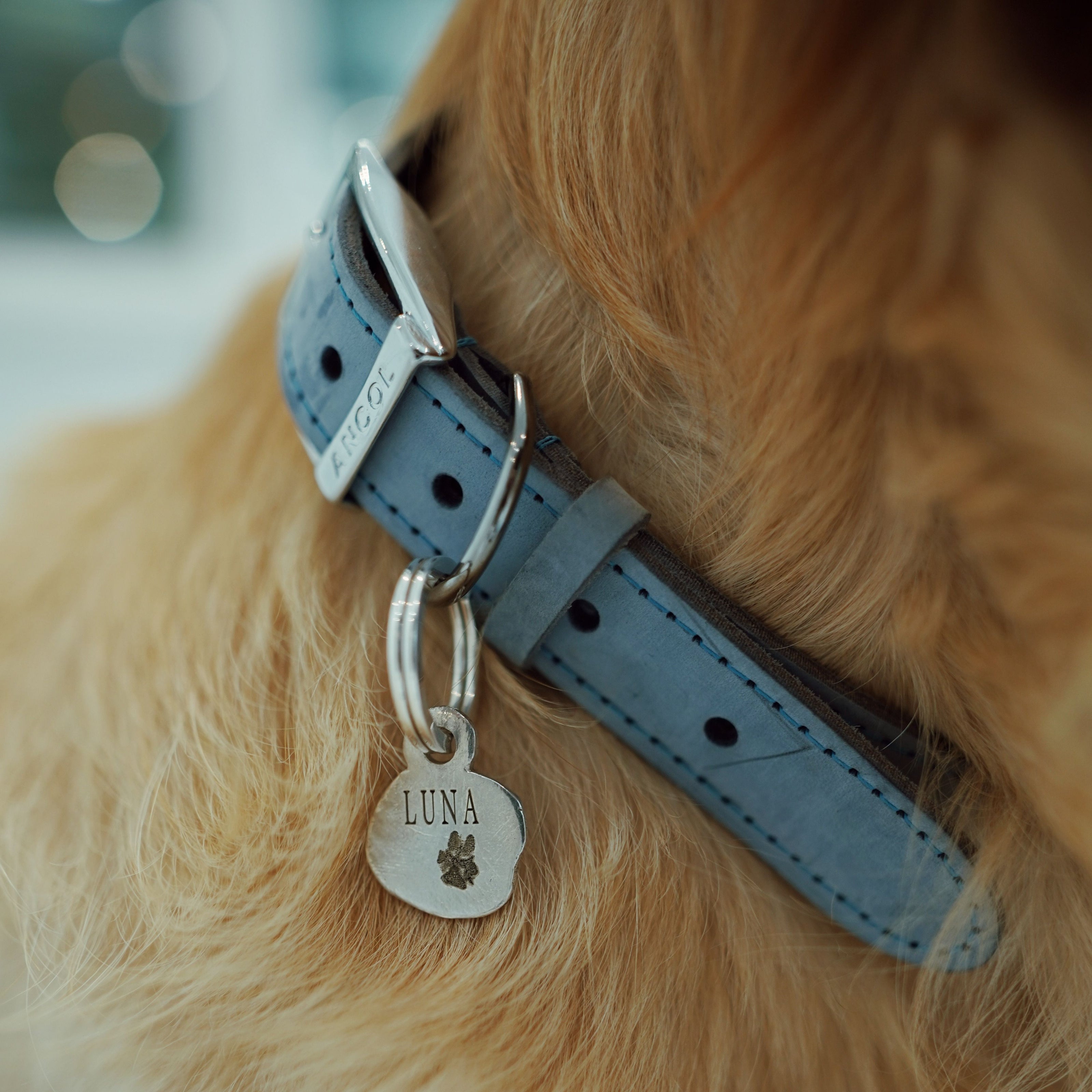 Silver Dog Tag with Split Ring