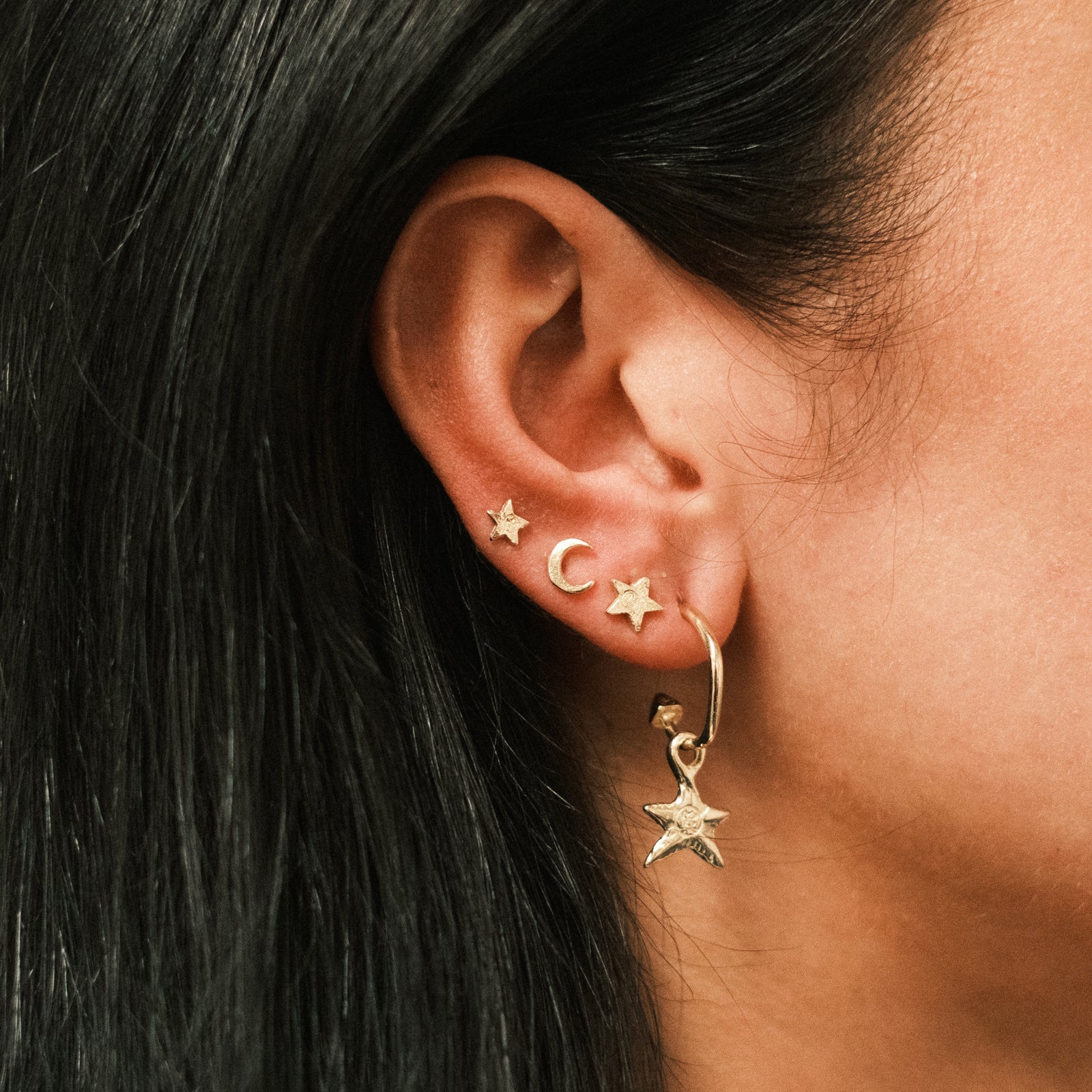 Gold Mini Star Earring Charms