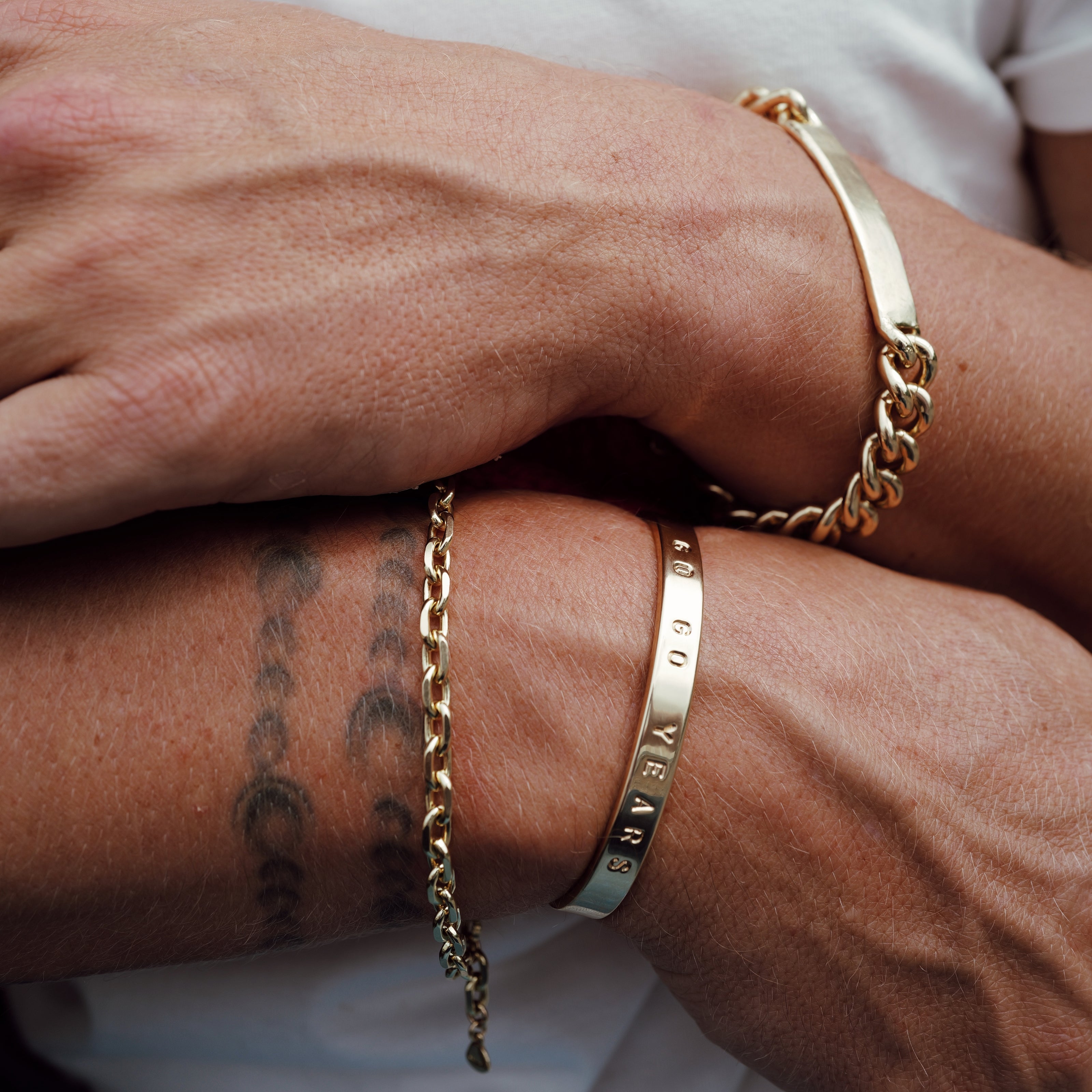 Men's Gold Luxury Signature Bangle