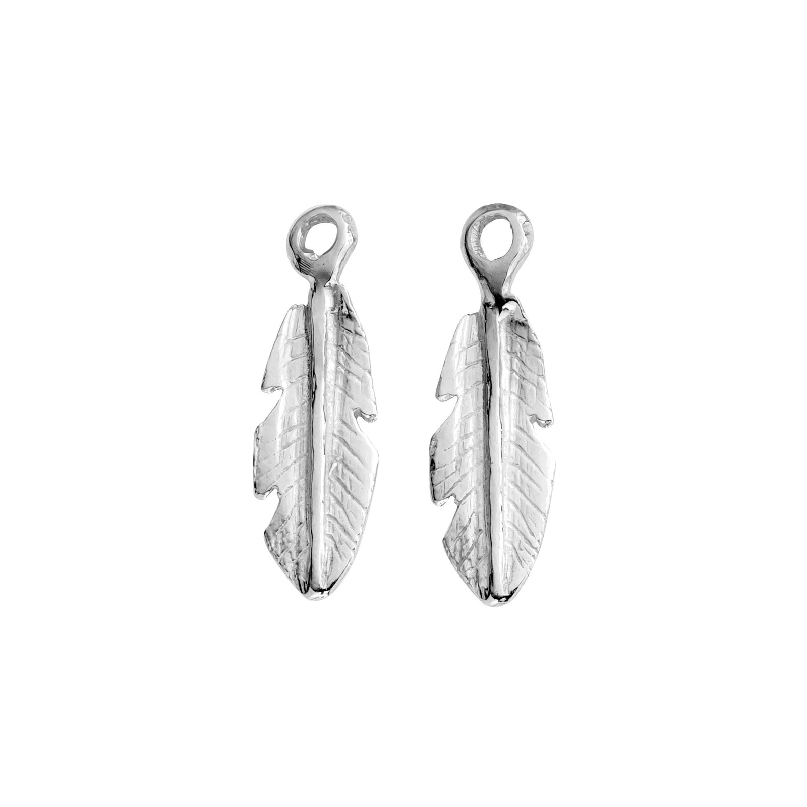 Silver Medium Feather Charms