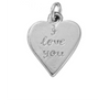 Silver Heart Token Charms