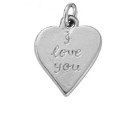 Silver Heart Token Charms