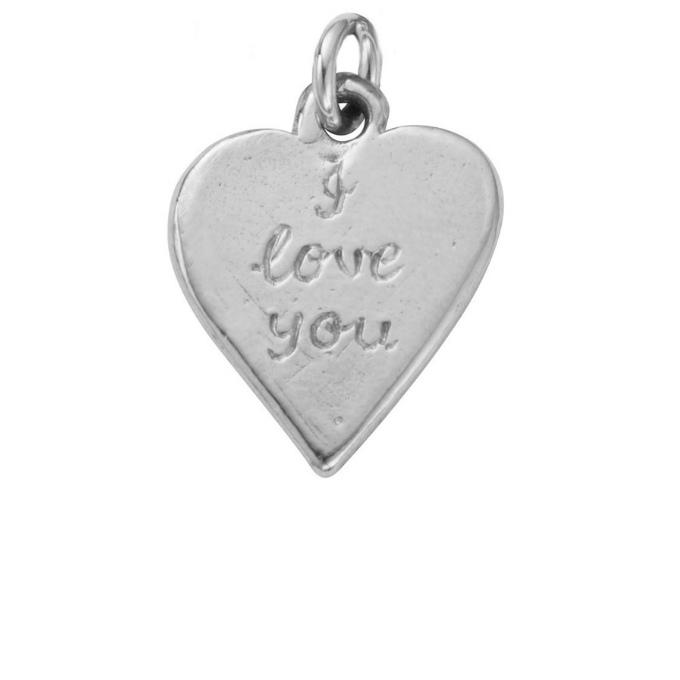 Silver Heart Token Charms