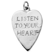 Silver Heart Token Charms