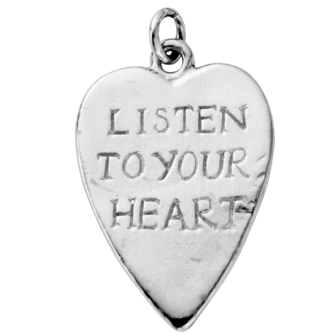 Silver Heart Token Charms
