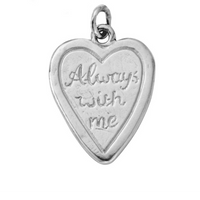 Silver Heart Token Charms