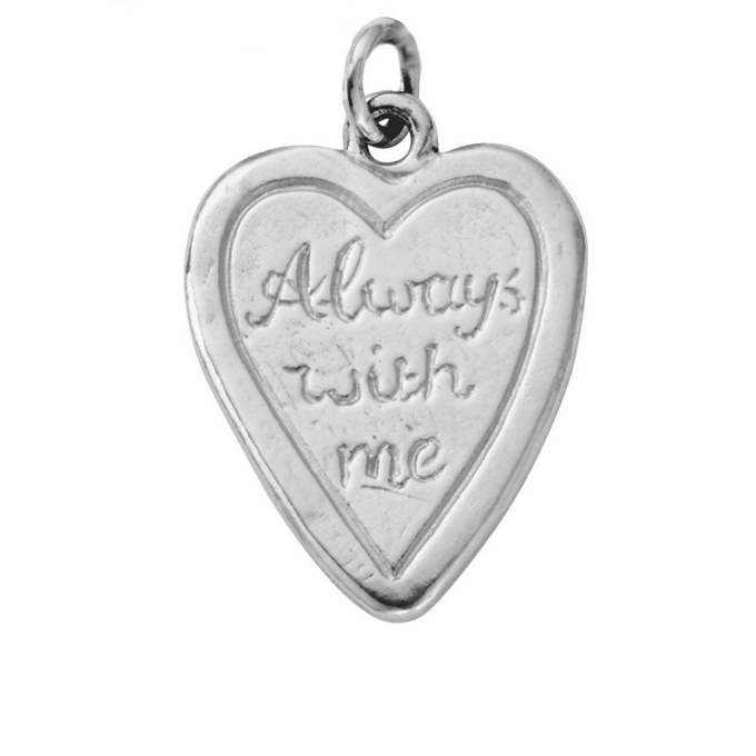 Silver Heart Token Charms