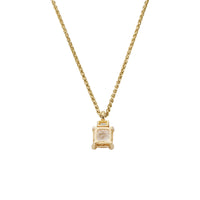 VALENTINA Gold Peach Sapphire & Diamond Necklace