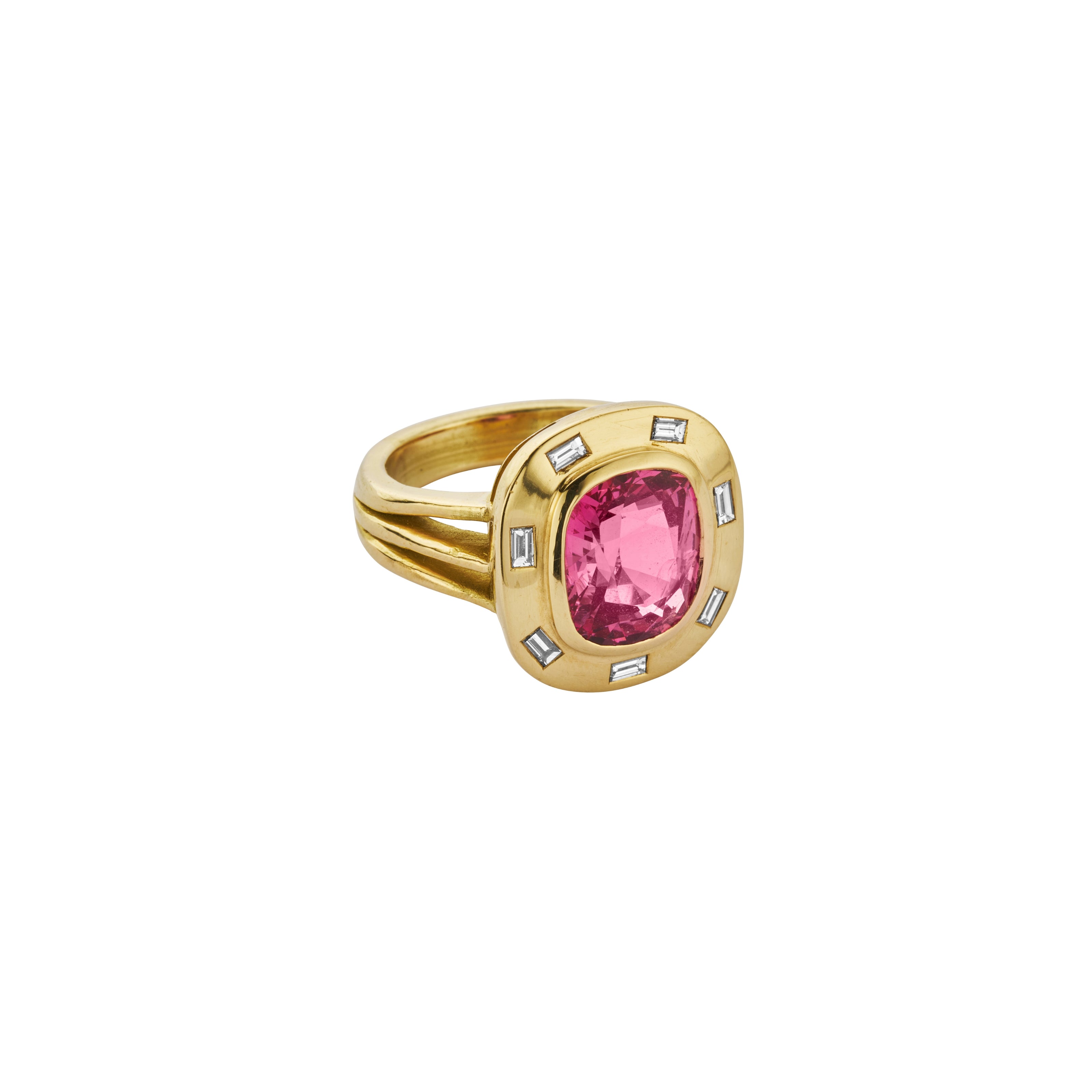 VENUSA Gold Spinel & Diamond Ring