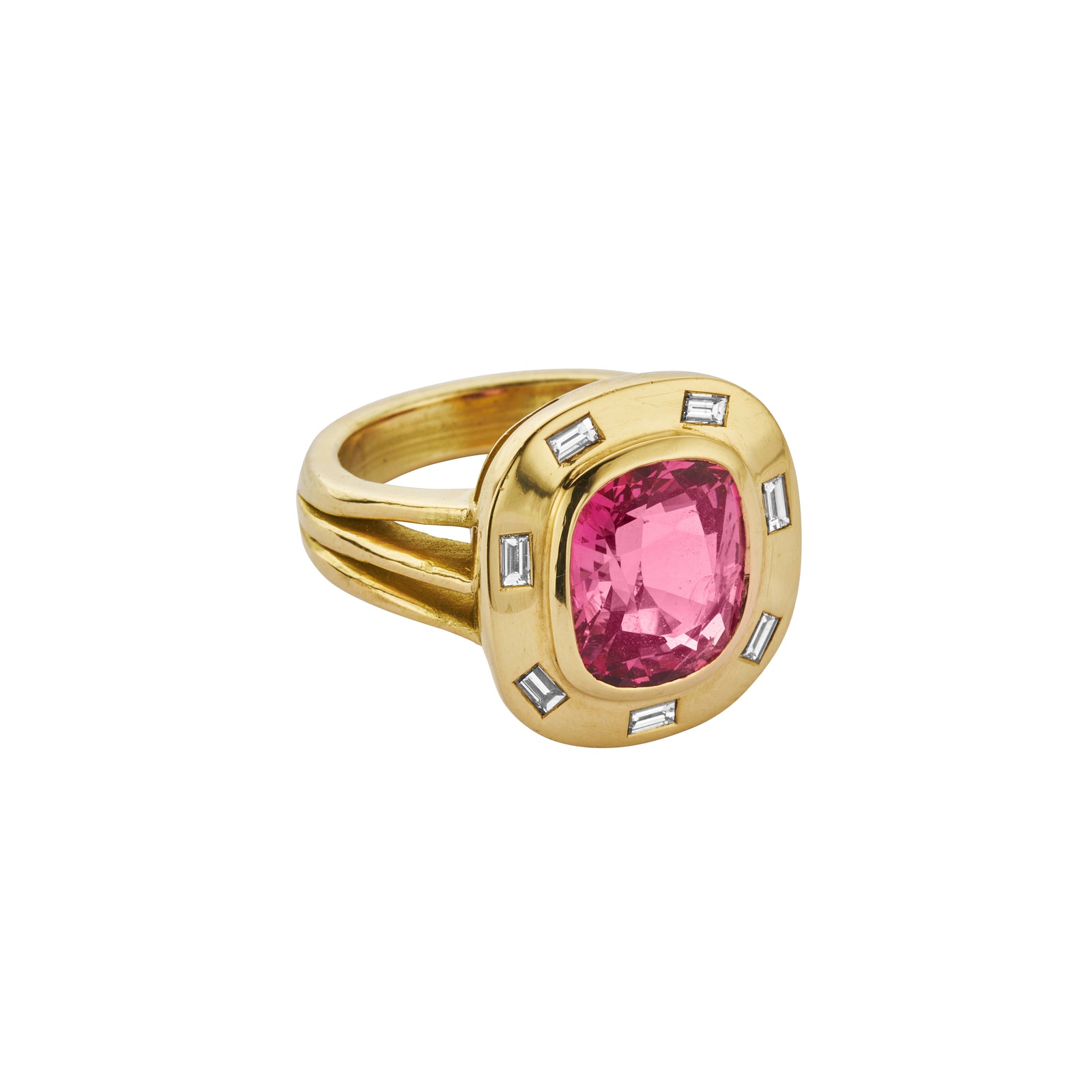 VENUSA Gold Spinel & Diamond Ring