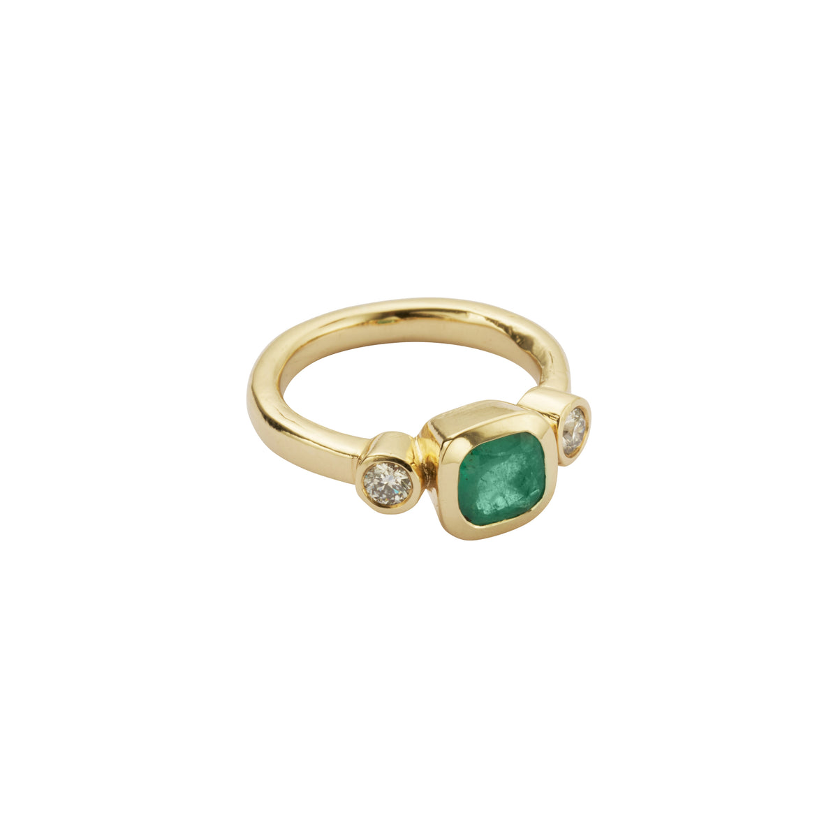VERDELLA Gold Emerald & Diamond Ring