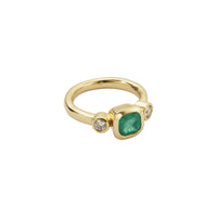VERDELLA Gold Emerald & Diamond Ring