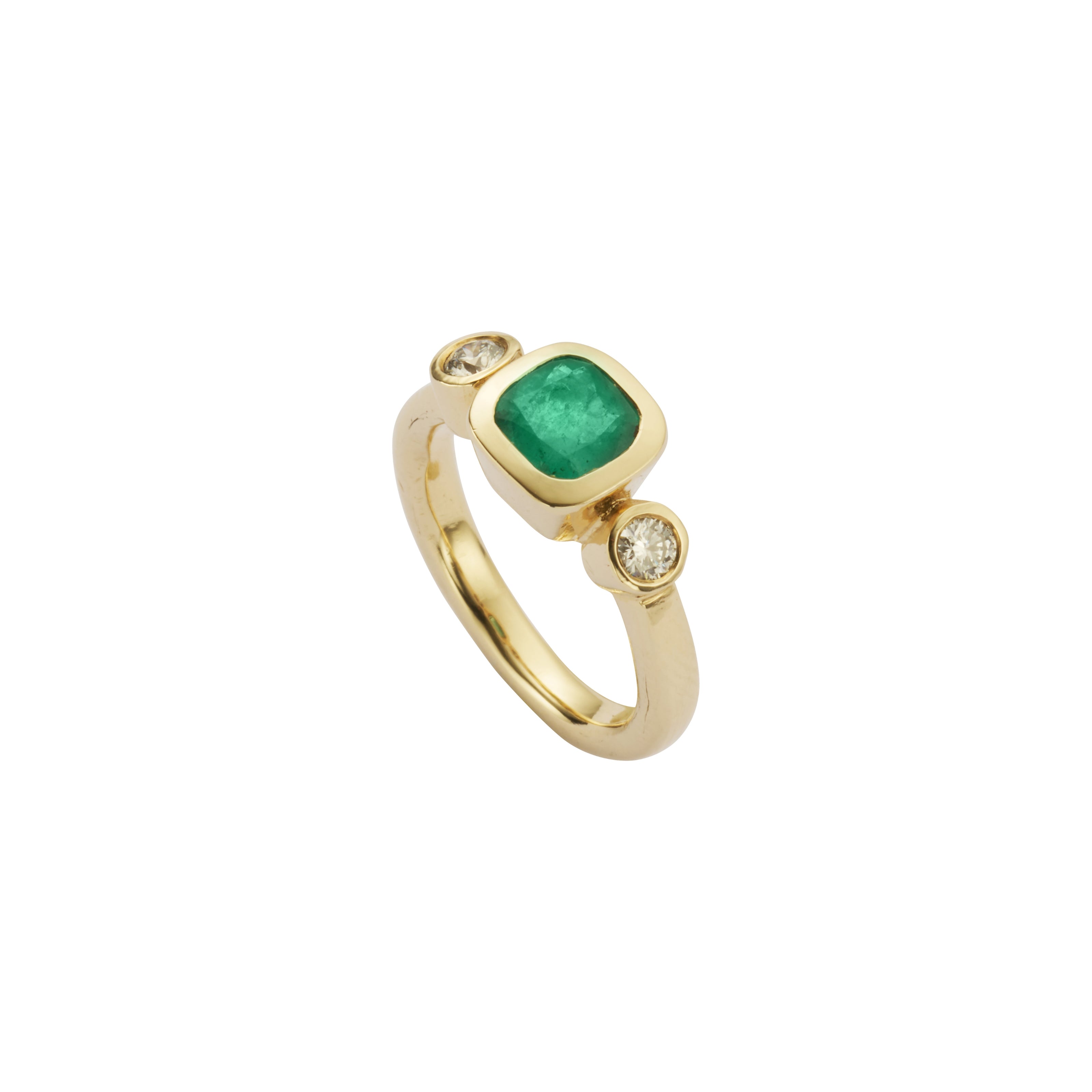 VERDELLA Gold Emerald & Diamond Ring