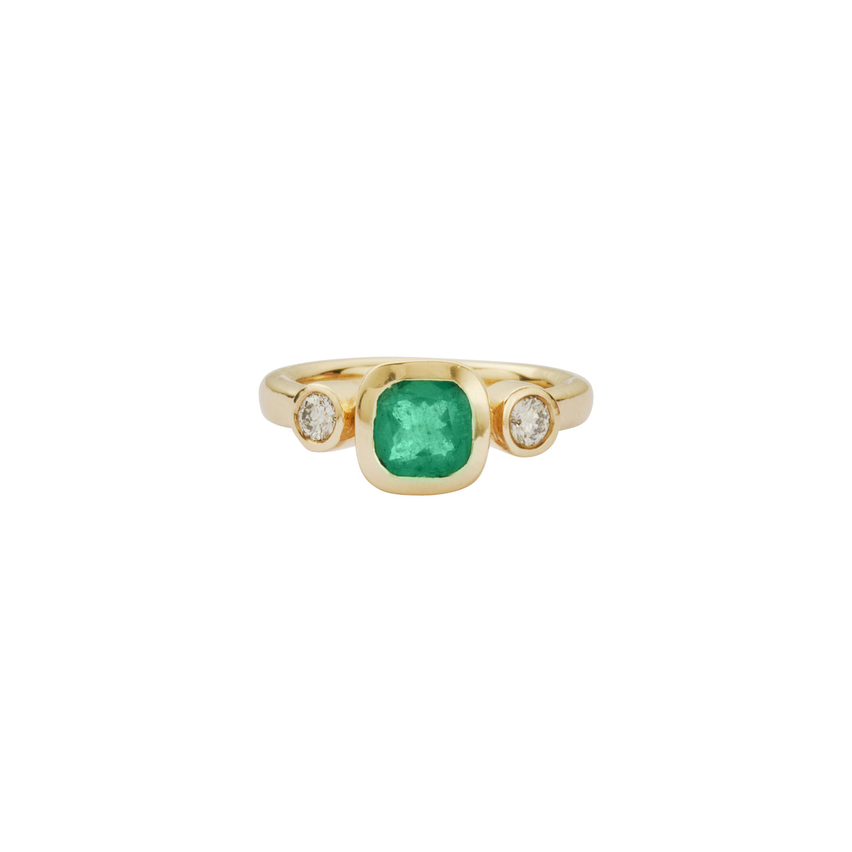 VERDELLA Gold Emerald & Diamond Ring