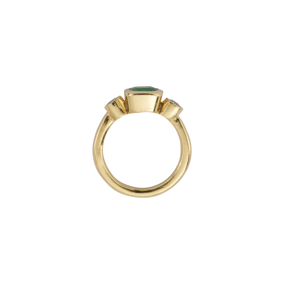 VERDELLA Gold Emerald & Diamond Ring