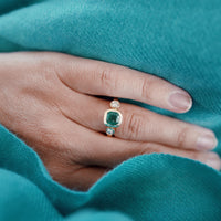 VERDELLA Gold Emerald & Diamond Ring