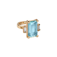 WATER OF THE SEA Gold Aquamarine & Diamond Ring