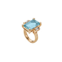 WATER OF THE SEA Gold Aquamarine & Diamond Ring