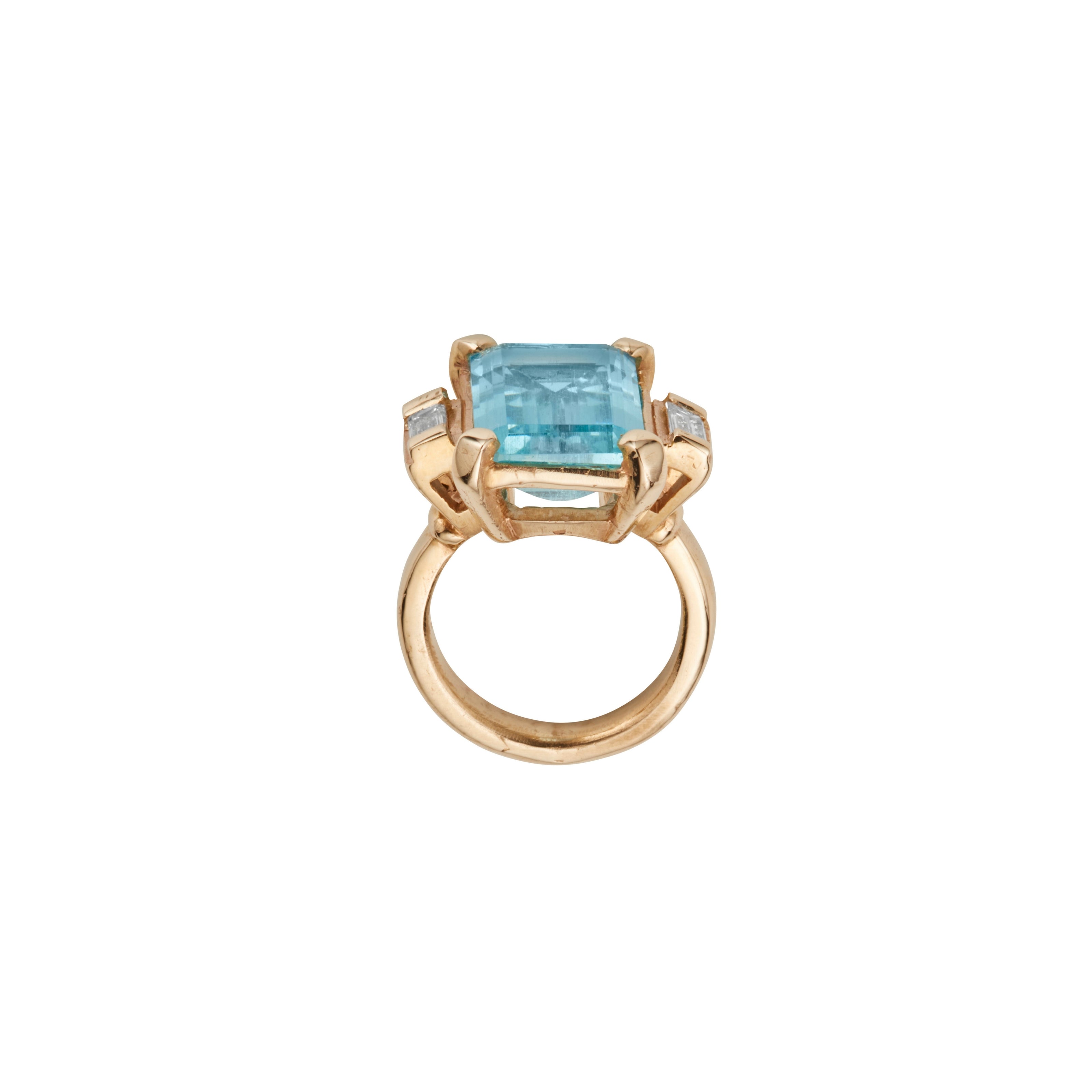 WATER OF THE SEA Gold Aquamarine & Diamond Ring