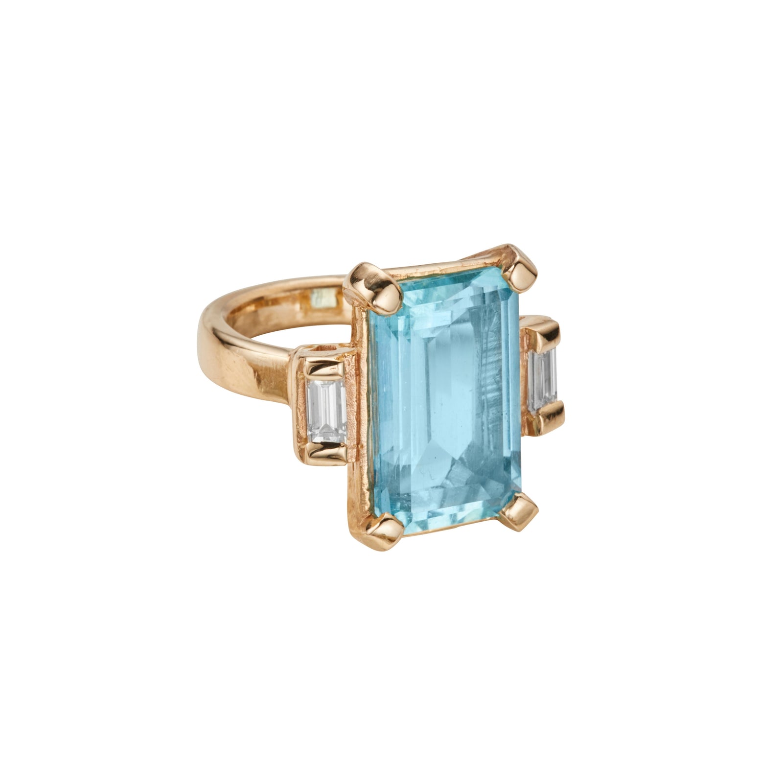 WATER OF THE SEA Gold Aquamarine & Diamond Ring