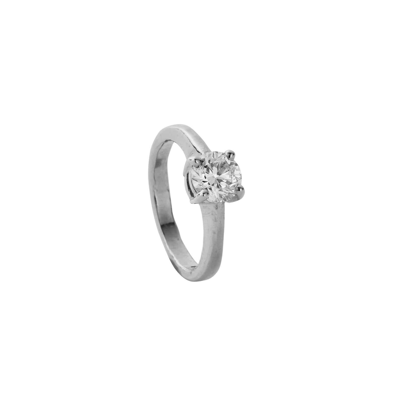'The Eternity' 18ct White Gold Round 1ct Natural Diamond Claw Engagement Ring