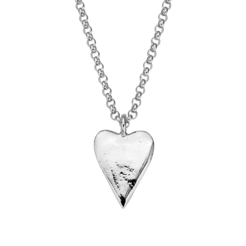 White Gold Maxi Heart Necklace